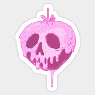 Glittery Pink Poison Apple Sticker